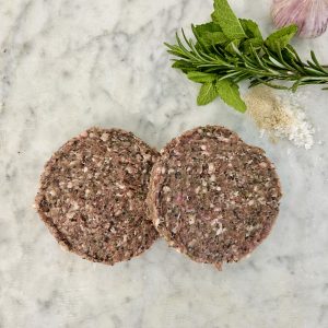 Lamb and Mutton Burgers with Mint and Rosemary